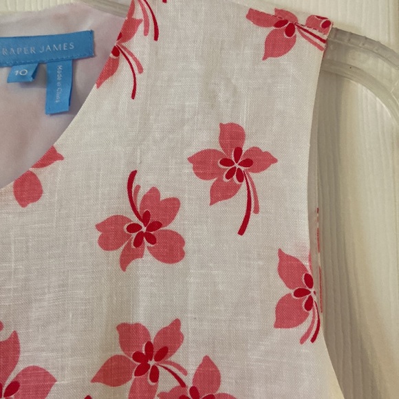 Beautiful Draper James 100% Lien Dress it’s size 10 color white - Picture 3 of 16